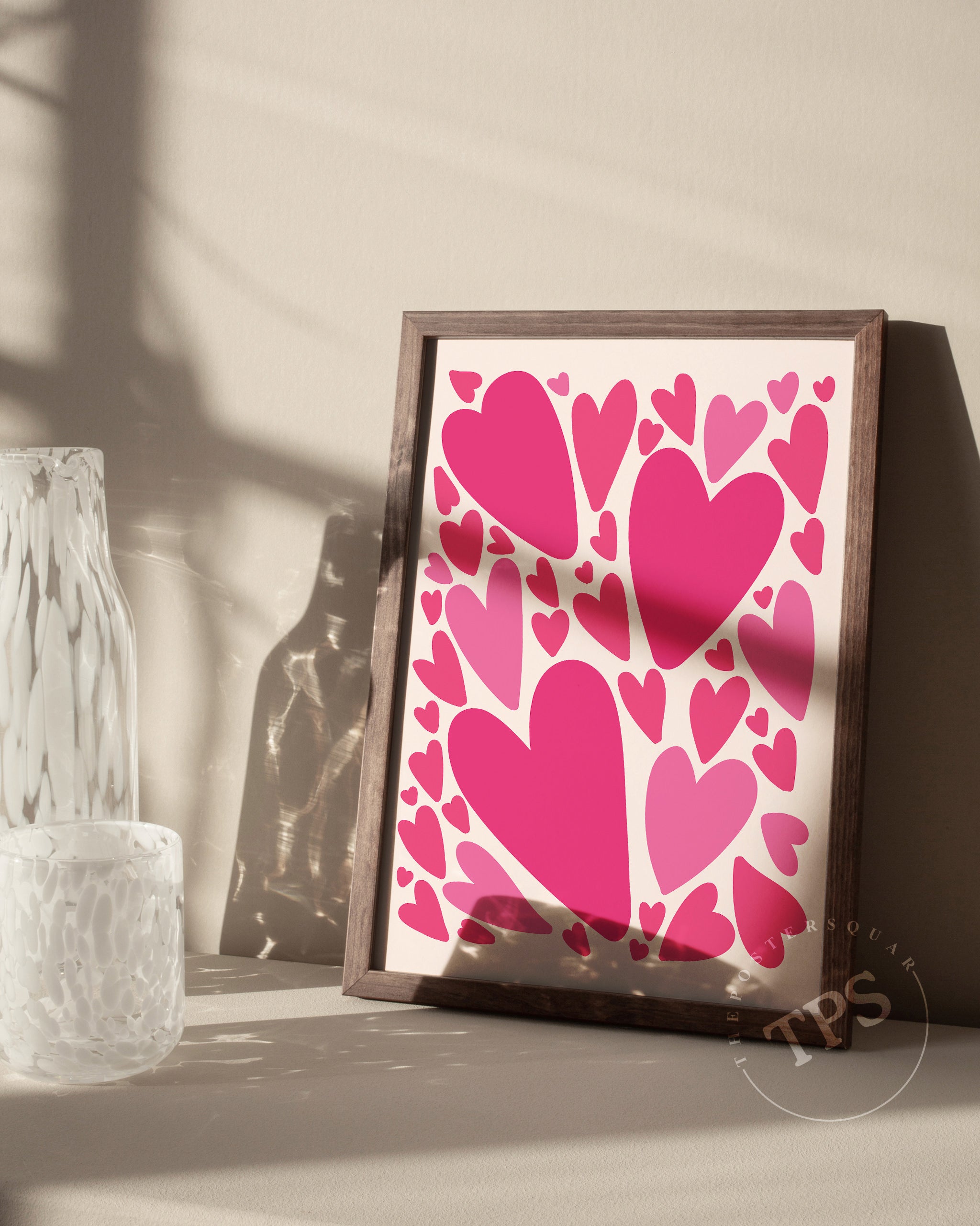 Pink Heart The Poster Square