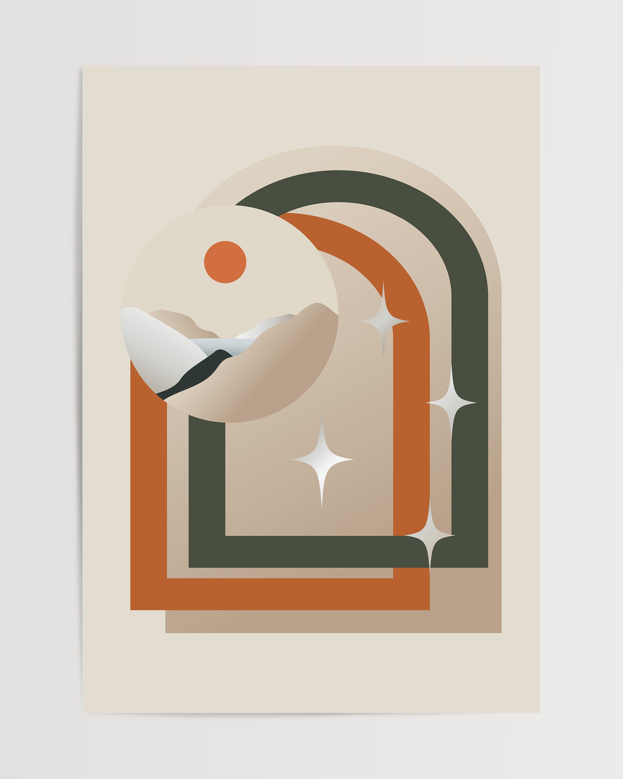 Sunset Symmetry Saga-psoter-wall_art-decor-The Poster Square