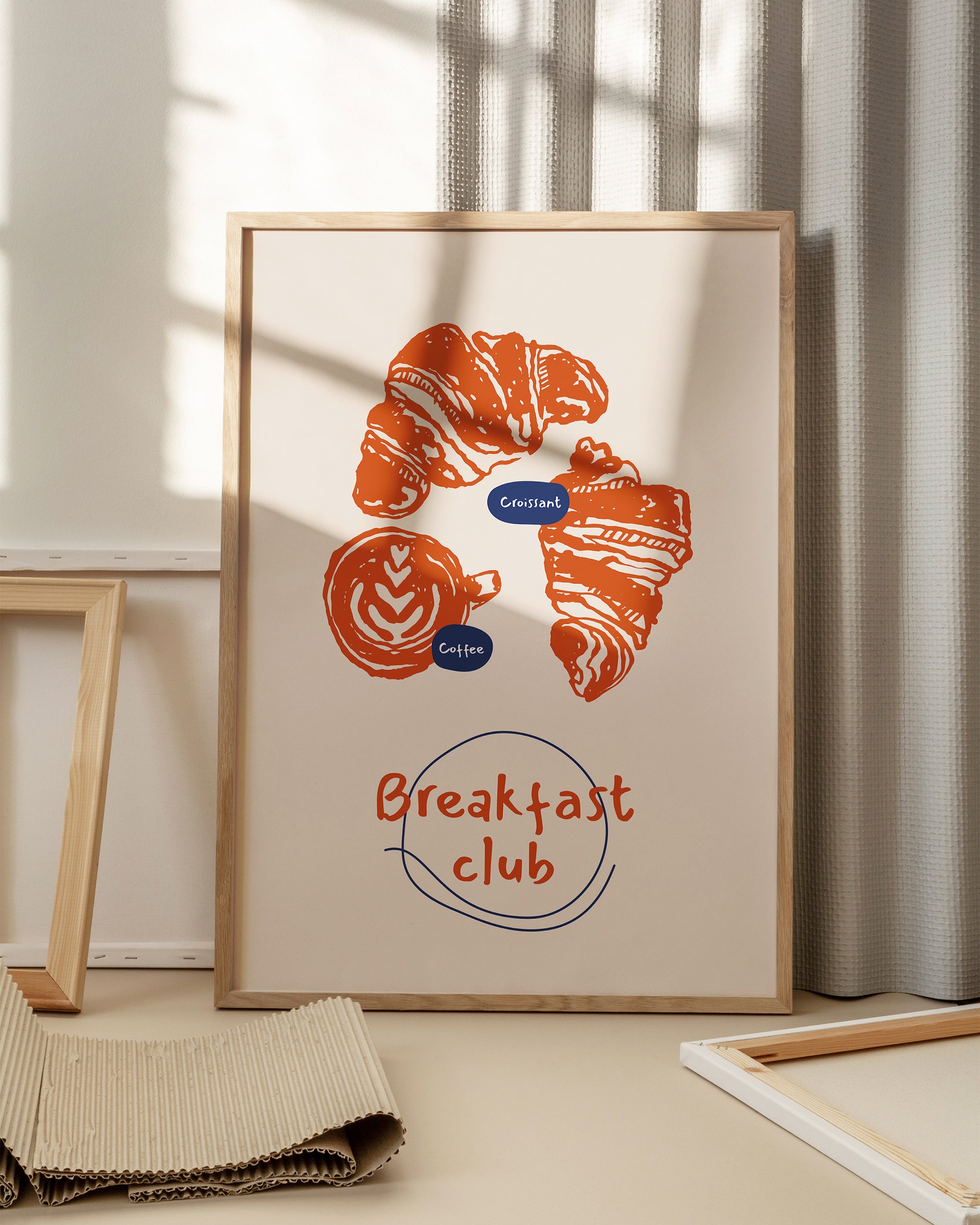 Croissant & Coffee Charm-psoter-wall_art-decor-The Poster Square