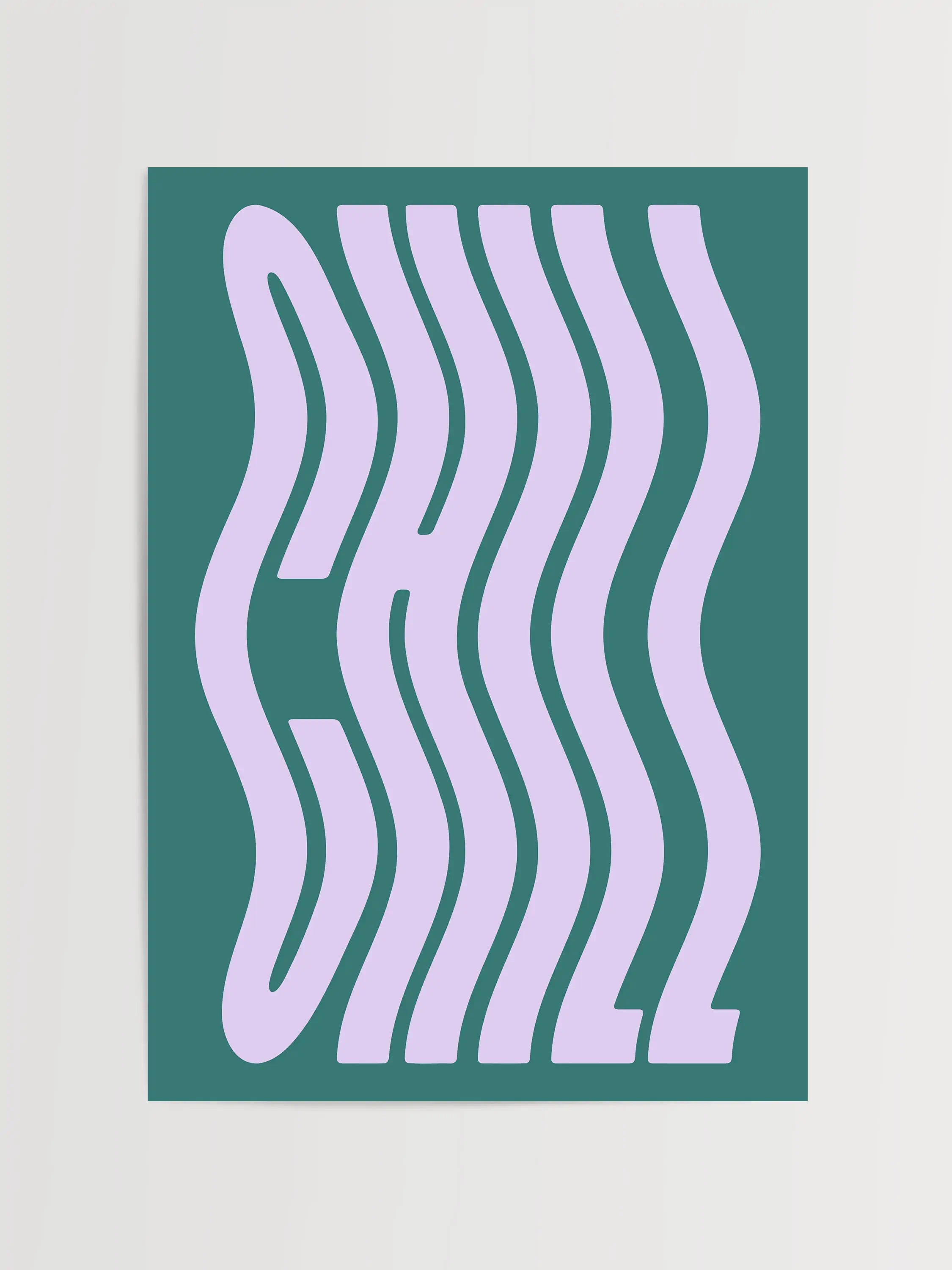 Impressão de Tipografia Relaxante