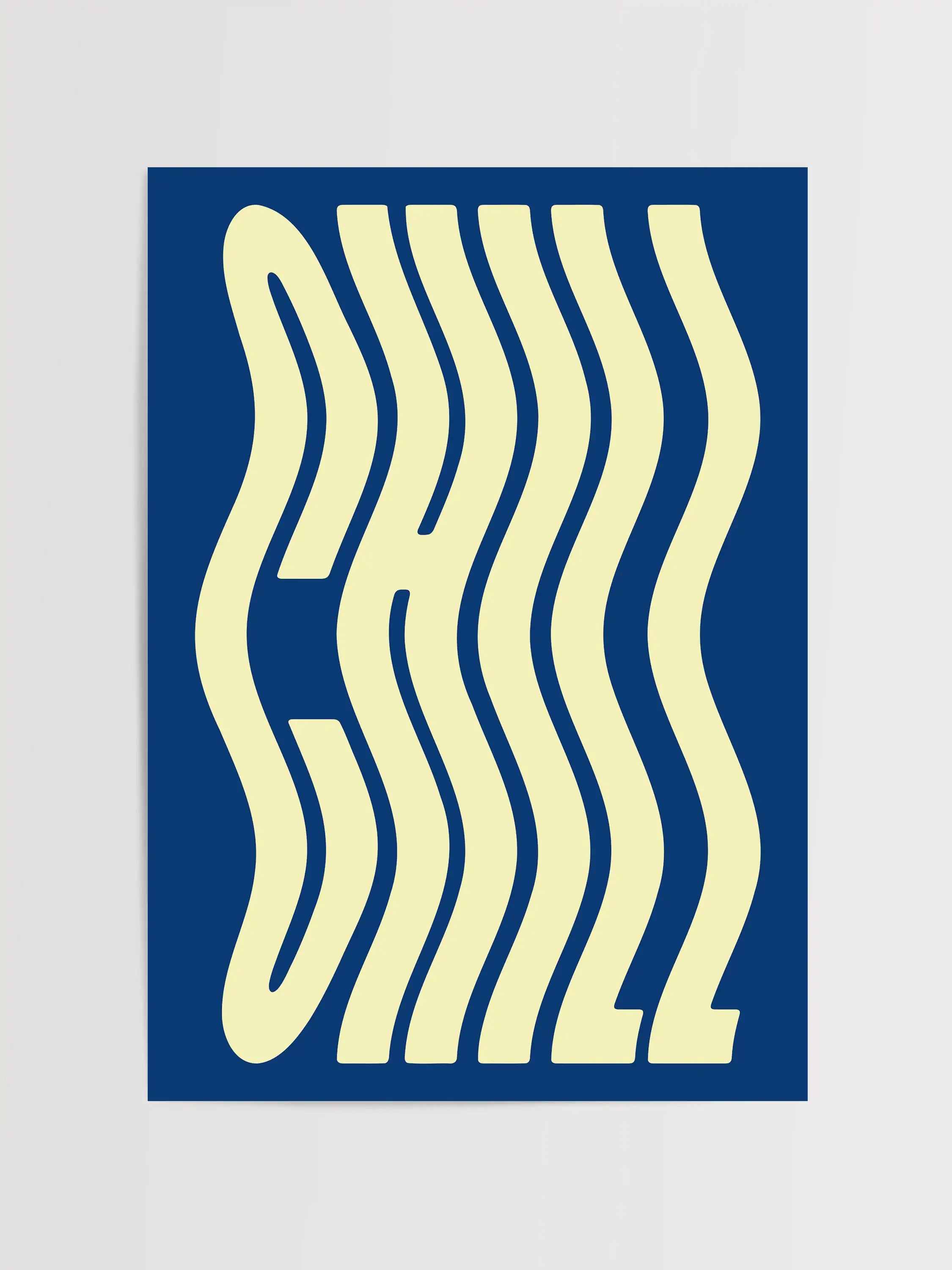 Impressão de Tipografia Relaxante