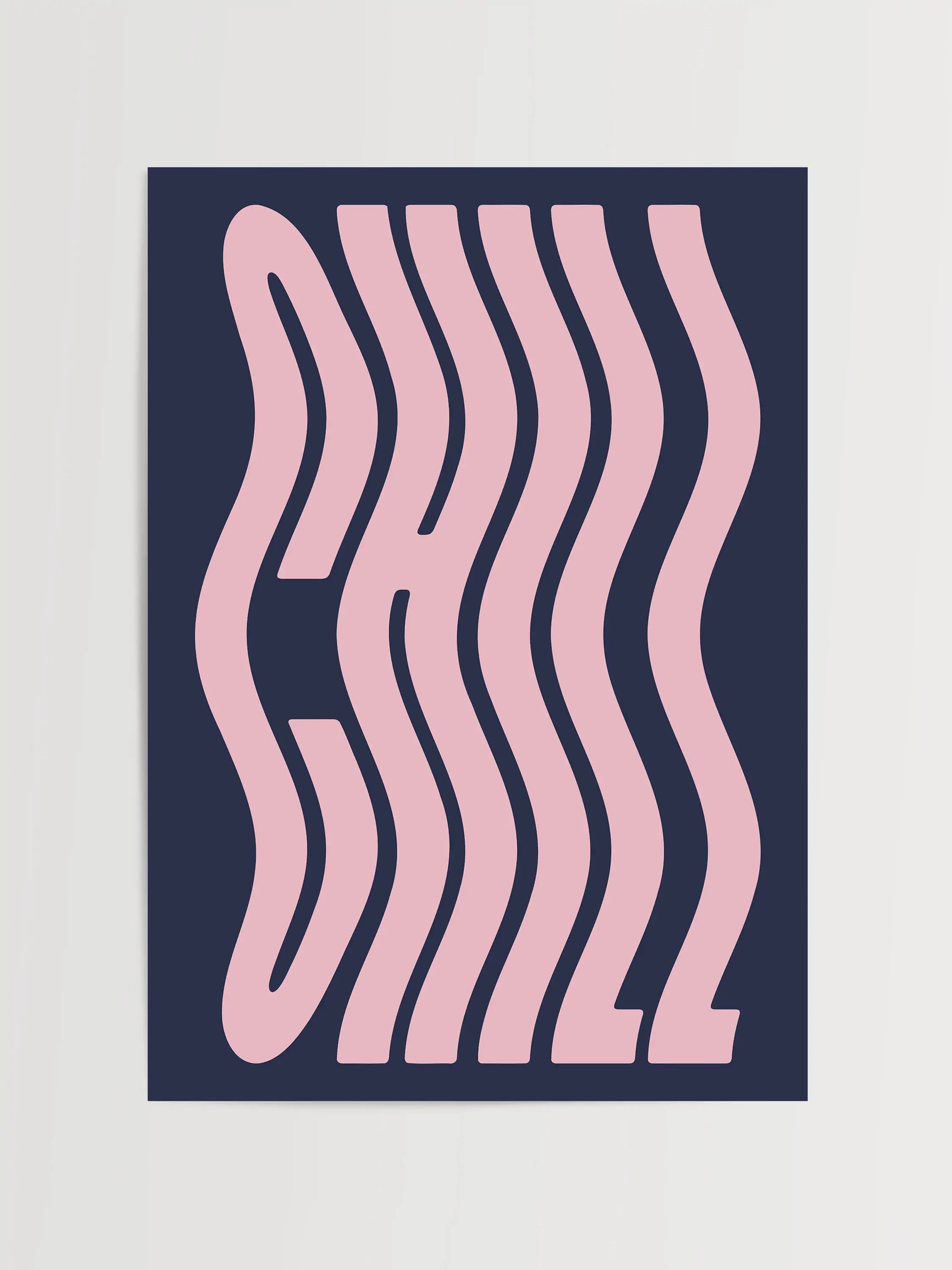 Impressão de Tipografia Relaxante