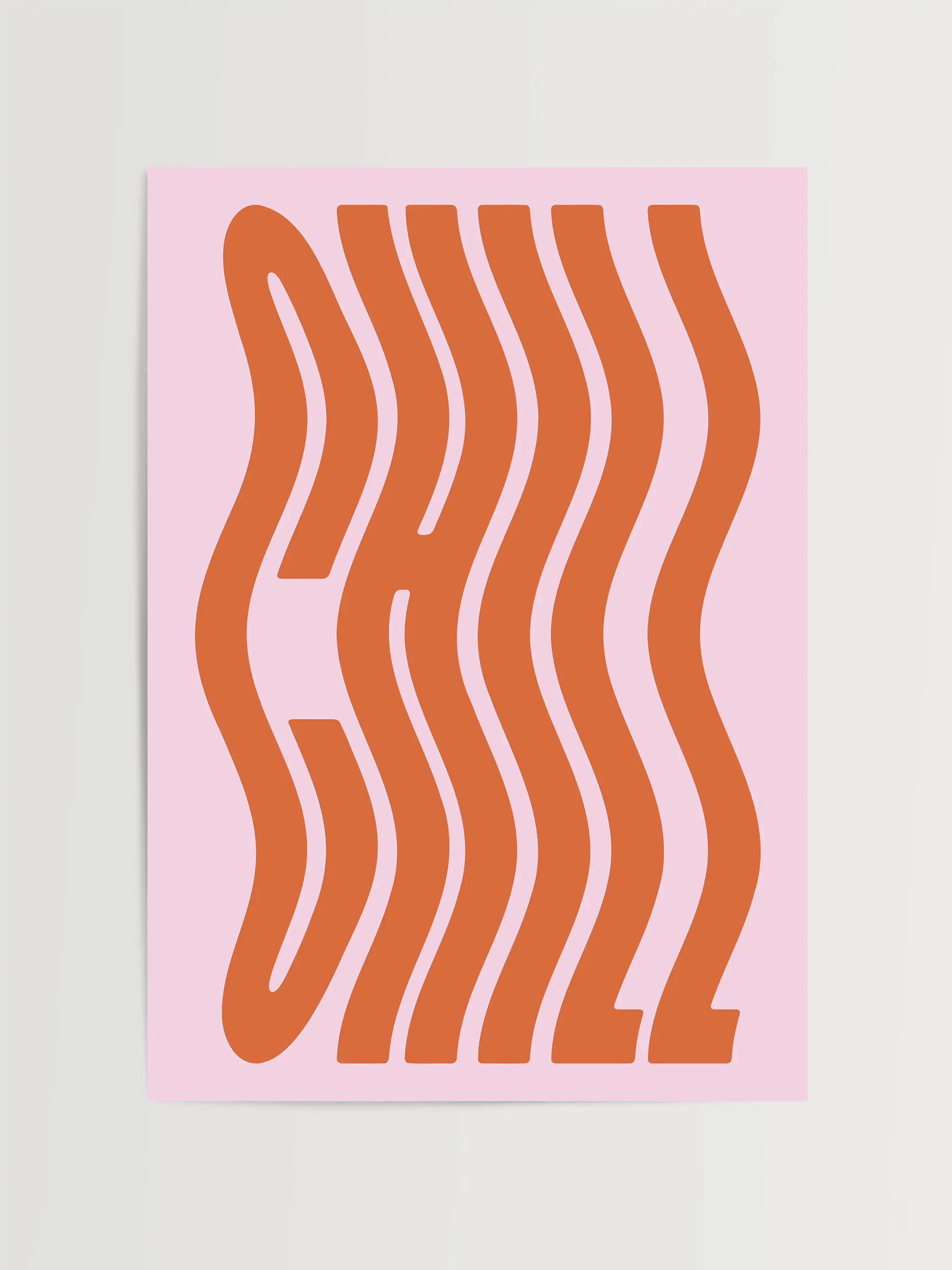 Impressão de Tipografia Relaxante