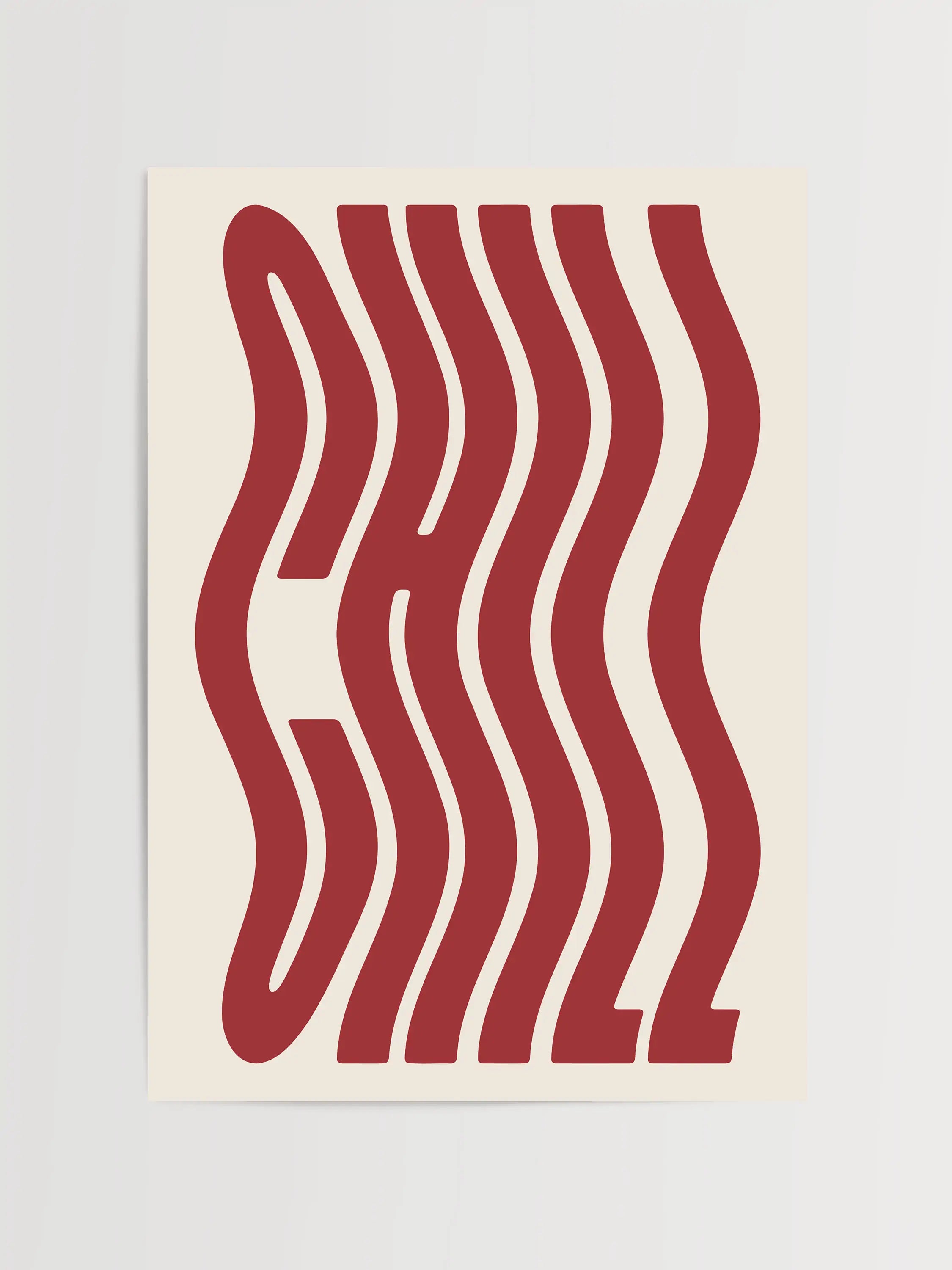 Impressão de Tipografia Relaxante