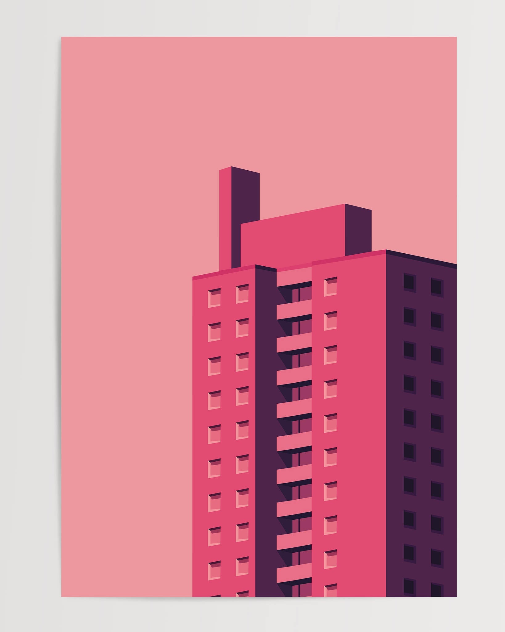 Metro Pink The Poster Square