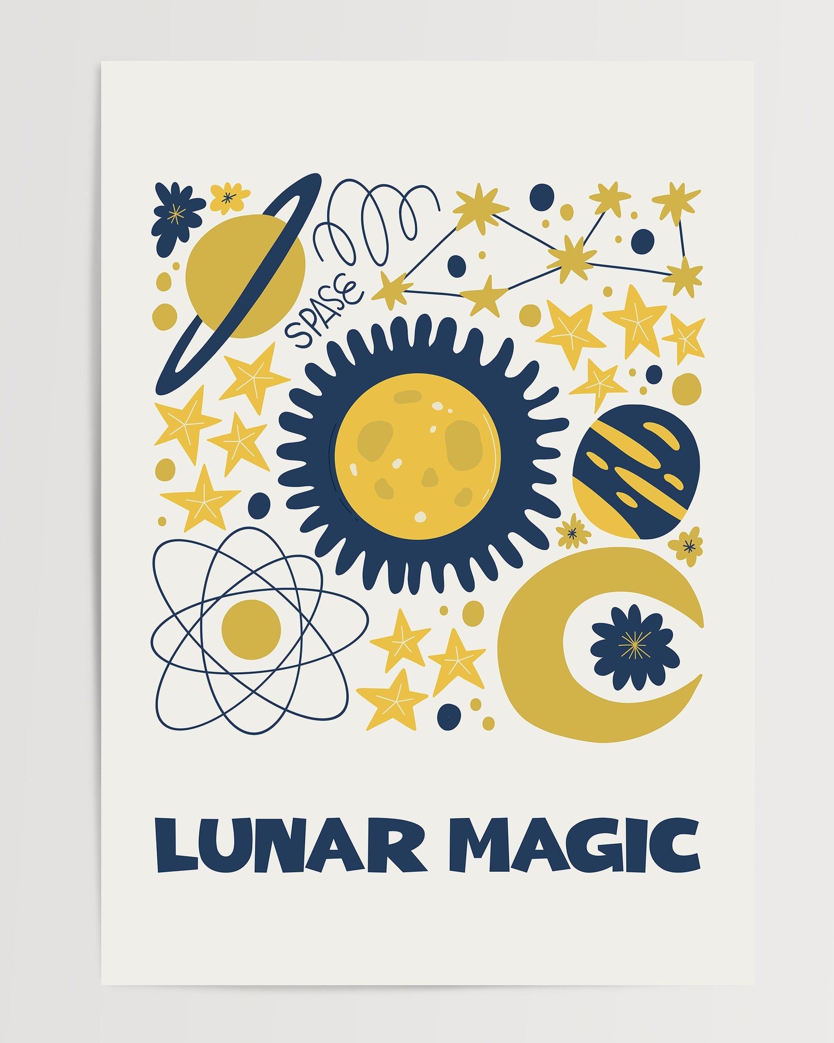 Space Illustration N7 The Poster Square