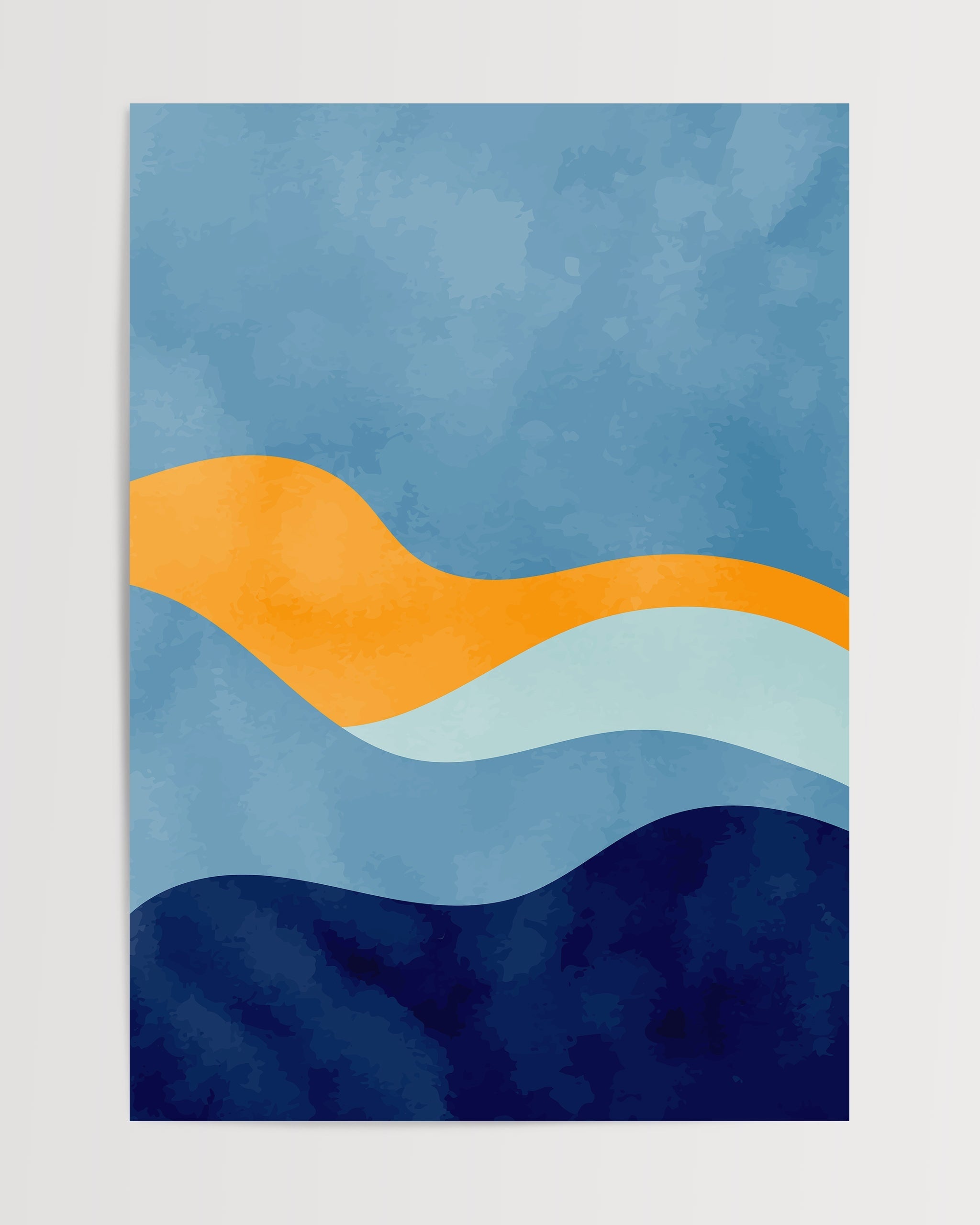 Abstract Sunset Waves No.3-psoter-wall_art-decor-The Poster Square