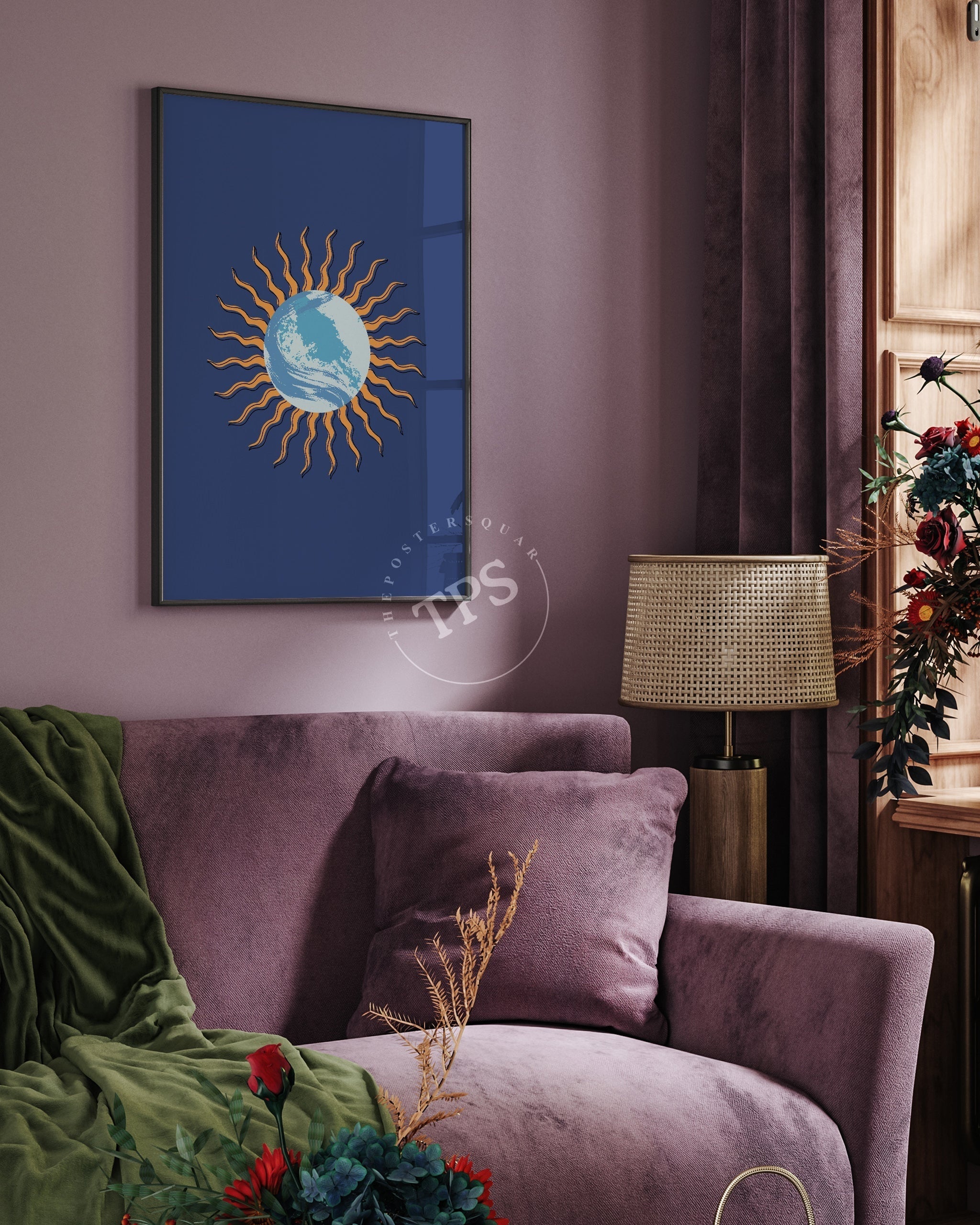 Blue Orb's Halo-psoter-wall_art-decor-The Poster Square